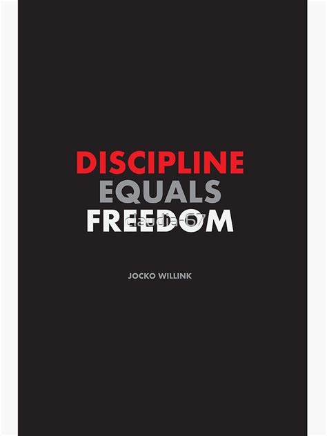 ""Discipline Equals Freedom" Jocko Willink" Poster for Sale by claudia ...