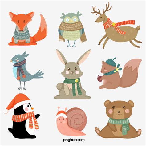 Winter Animals Clip Art