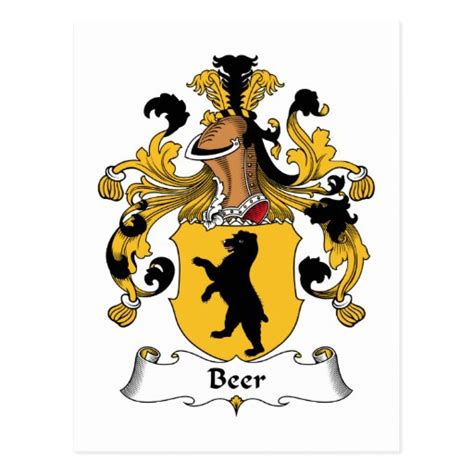 Beer Family Crest Postcard | Zazzle