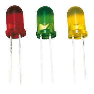 LED 5MM ST GN: Led, 5 mm, gekleurd, 20 mcd, groen bei reichelt elektronik