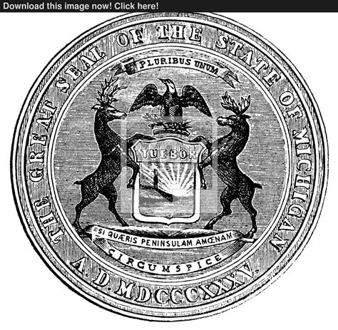 State Of Michigan Seal Vector at Vectorified.com | Collection of State ...