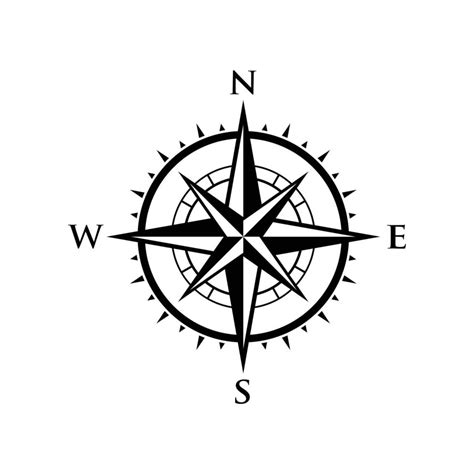 Compass. Compass icon. Compass icon vector isolated on white background. Modern compass logo ...