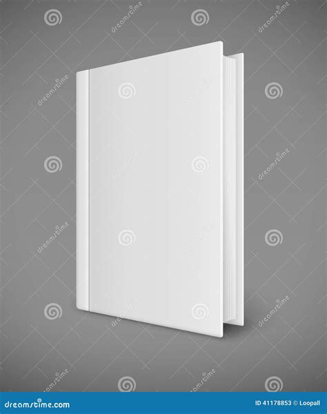 White Book Template with Blank Cover Stock Illustration - Illustration of sheet, printing: 41178853