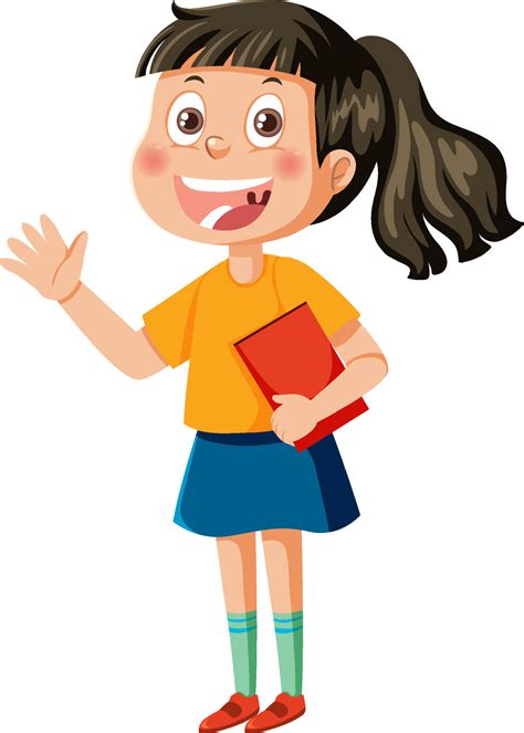 Cartoon young girl speaking 11478822 Vector Art at Vecteezy