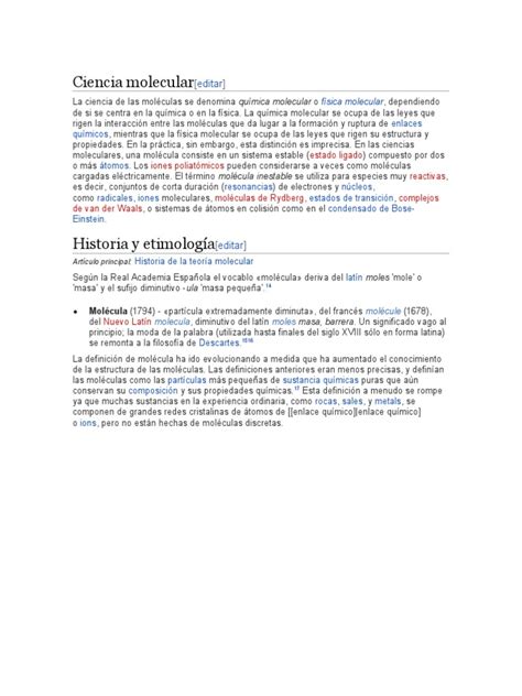 Ciencia Molecular | PDF