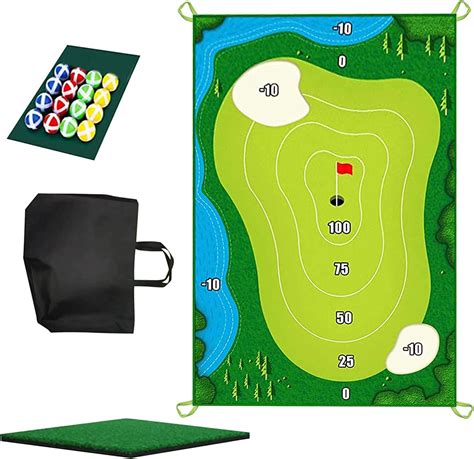 Casual Golf Game Set, HassoKon Velcro Golf Game Training Mat Set,Practice Golf Hitting Green for ...