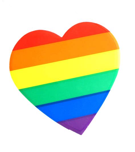 Rainbow Heart Sticker | Gay Pride Sticky Back Stickers