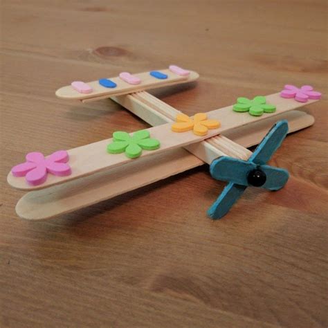 10 Easy Ideas of Popsicle Stick Crafts Your Kids Will Love | Airplane crafts, Craft stick crafts ...