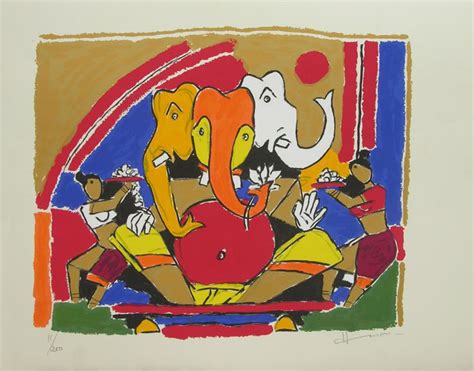 Ganesh | Mf hussain paintings, Ganesha art, Indian paintings