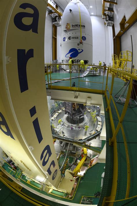 Webb telescope encapsulated inside Ariane 5 rocket’s nose cone - Space ...