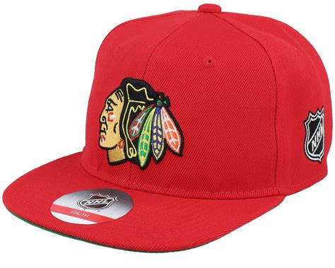 Kids Chicago Blackhawks Logo Flatbrim Red Snapback - Outerstuff cap ...