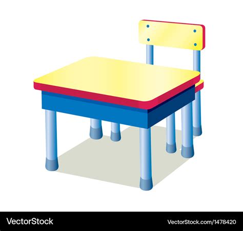 School table Royalty Free Vector Image - VectorStock