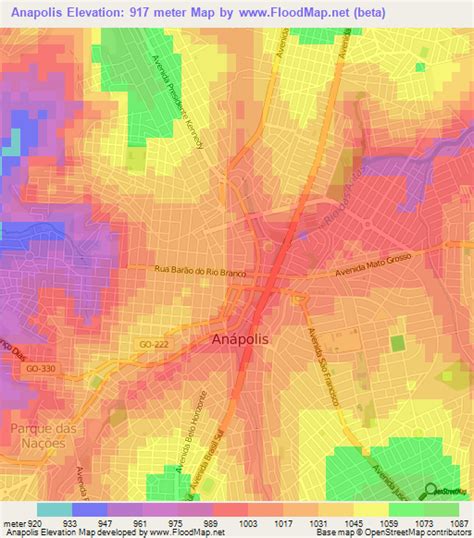 Elevation of Anapolis,Brazil Elevation Map, Topography, Contour