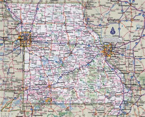 Large Detailed Map Of Missouri With Cities And Towns