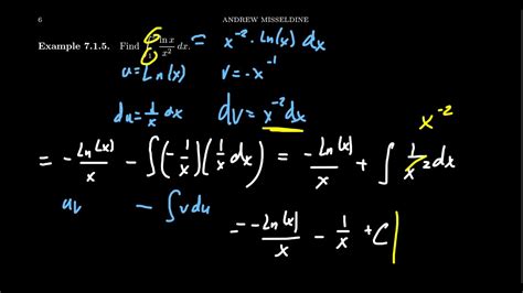 Integration by Parts and Definite Integrals - YouTube