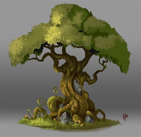 Concept Art. Tree 003, Raki Martinez | Artstation concept art, Concept art, Tree concept art