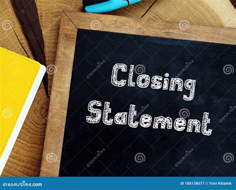 Business Concept about Closing Statement with Sign on the Sheet Stock ...