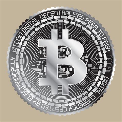 Silver Bitcoin Icon 1164700 Vector Art at Vecteezy