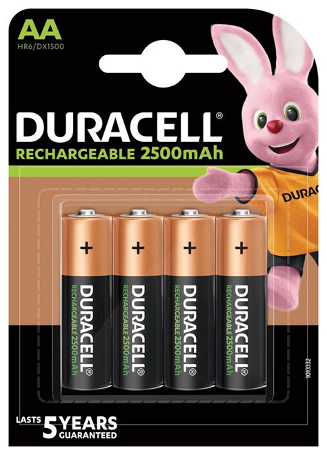 Duracell Recharge Ultra AA NiMH Rechargeable AA Batteries, 2.4Ah, 1.2V ...