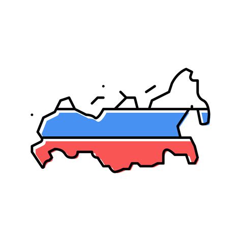 russia country map flag color icon vector illustration 19590292 Vector ...