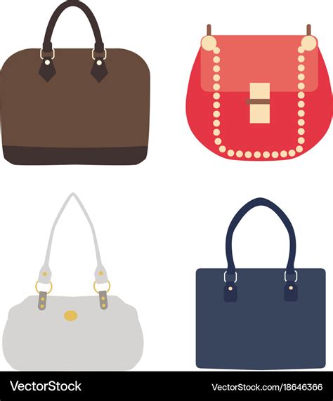 Ladies handbags Royalty Free Vector Image - VectorStock