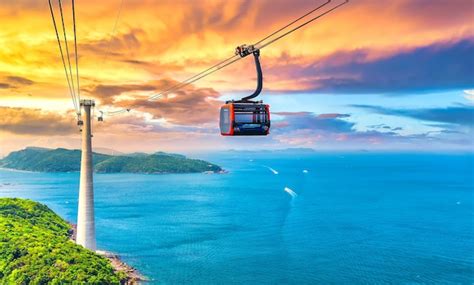 Premium Photo | View of longest cable car ride in the world, phu quoc ...