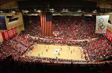 Assembly Hall in Bloomington. Noisy, cheering crowd. Championship ...