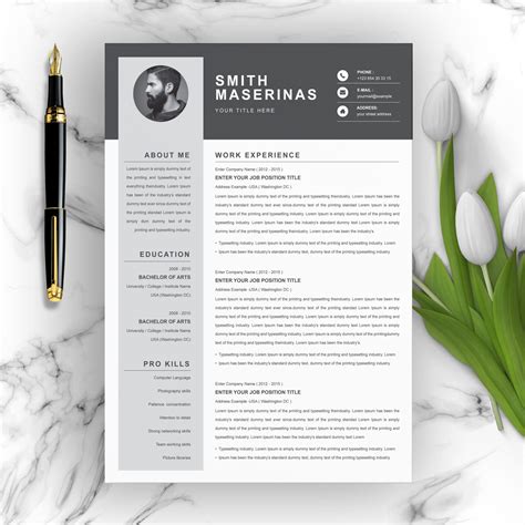 Graphic Designer Resume, InDesign CV - ResumeInventor