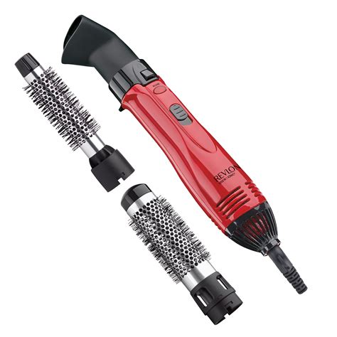 Revlon Perfect Heat Ceramic Hot Air Brush Kit, Red with 3 Attachments - Walmart.com - Walmart.com