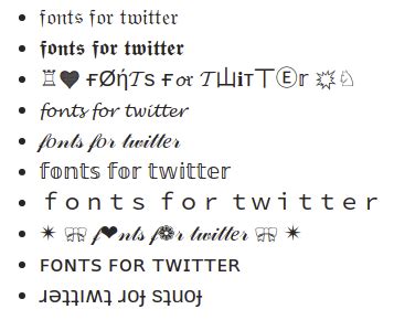 Fonts for Twitter (𝓬𝓸𝓹𝔂 + 𝓅𝒶𝓈𝓉𝑒) ― LingoJam