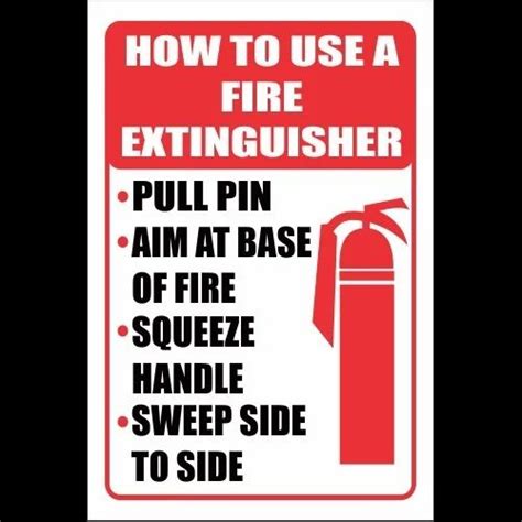 Fire Extinguisher Safety Sign Board at Rs 800/square feet in Pune | ID ...