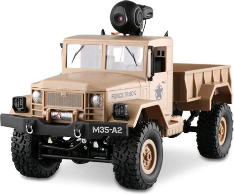 Amazon.com: LBLA RC Military Truck with Wi-Fi HD Camera, 1:16 Scale Remote Control Off-Road Army ...