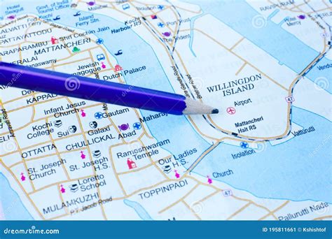 Kochi City Map - Pencil Points at Kochi Naval Airport Naval Air Station ...