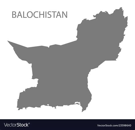 Balochistan pakistan map grey Royalty Free Vector Image