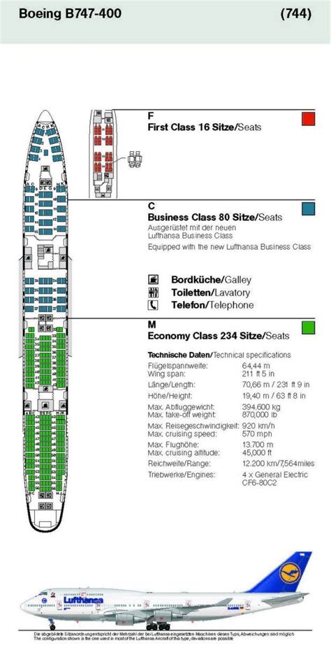 seating chart boeing 747 400 lufthansa