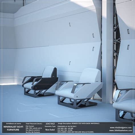 MINIMALIST Sci-Fi Furniture Set — Vitaly Bulgarov | Sci fi furniture, Scifi interior, Sci fi ...