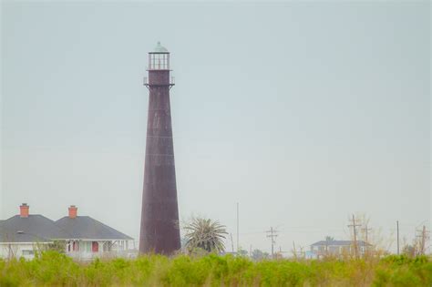 Port Bolivar Lighthouse on a Hazy Day | Texas | Coastline | Pictures, Photos, Images, Prints