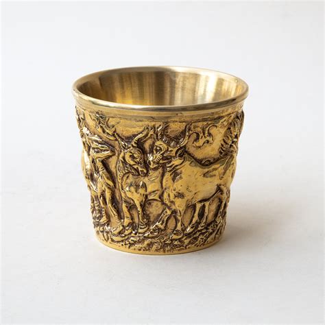 Mycenaean Gold Cup, Ancient Greek Artifact Museum Replica in Copper 24K ...