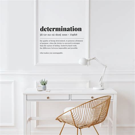 Determination Poster Printable Determination Print Digital Home Office ...