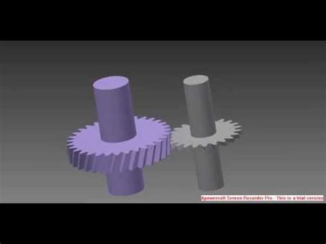 helical gear animation - YouTube