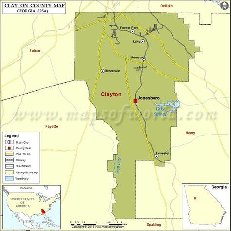 #Map of Clayton County in #Georgia, USA Usa Maps, Burke County, Clayton ...