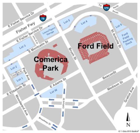 Ford Field Parking Lots Tickets and Ford Field Parking Lots Seating Chart - Buy Ford Field ...