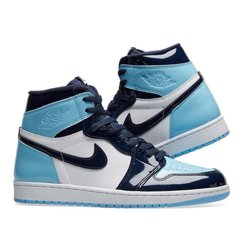 Air Jordan 1 Retro High OG W Obsidian, Blue Chill & White | END.