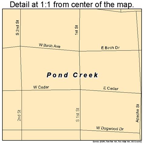 Pond Creek Oklahoma Street Map 4059950