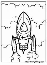 Rocket Coloring Page sketch template