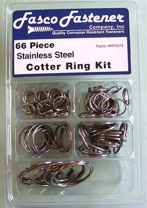 66 Piece Stainless Cotter Ring Kit - Duckworks Boat Builders Supply