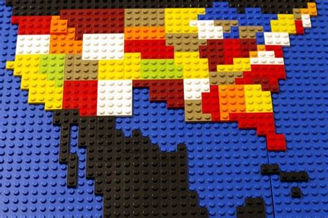 LEGO Map by Ben Unleashed!, via Flickr | Usa map, Map globe, Used legos