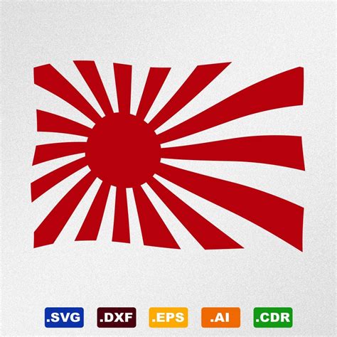 Flag Rising Sun Svg Dxf Eps Ai Cdr Vector Files for | Etsy