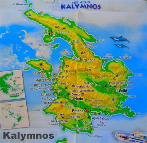 Kalymnos tourist map - Ontheworldmap.com