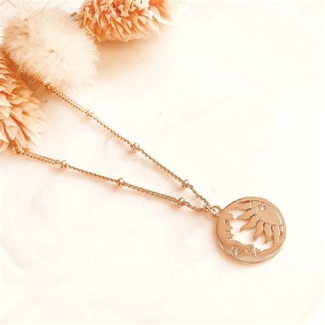 Coin Gold Necklace Alchemy Gold Necklace Moon Gold Pendant - Etsy